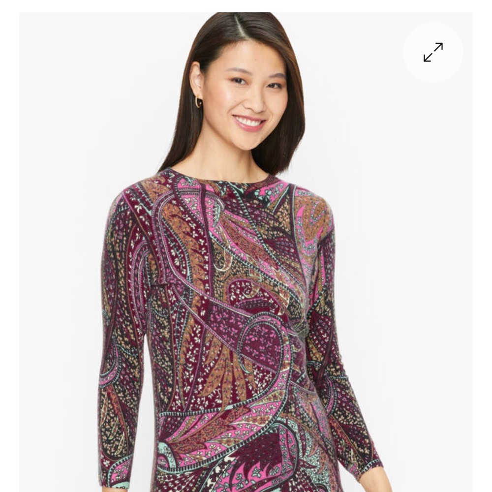 Talbots M Audrey Cashmere Sweater in Autumn Paisley